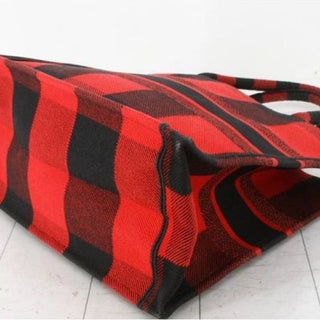 Christian Dior Plaid Medium Book Tote RARE