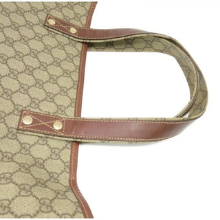 Gucci Jumbo Tote Supreme Coated Canvas Leather Trims