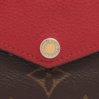 Louis Vuitton Pallas Compact Wallet Monogram Canvas Cherry Leather