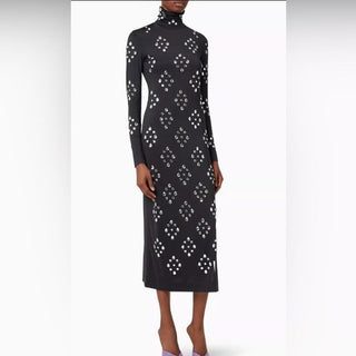 Dries Van Noten Crystal Embellished Long Sleeved Dress XS