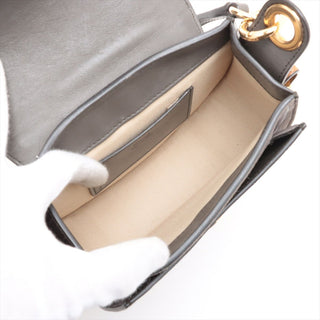 Chloe Tess Two 2 Way Tess Croc Embossed Leather Shoulder Bag RUNWAY SS19