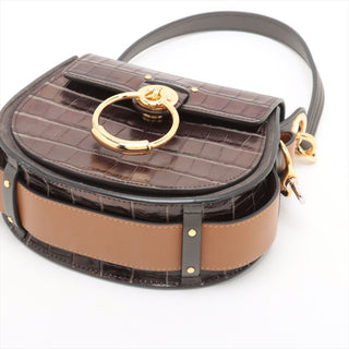 Chloe Tess Two 2 Way Tess Croc Embossed Leather Shoulder Bag RUNWAY SS19