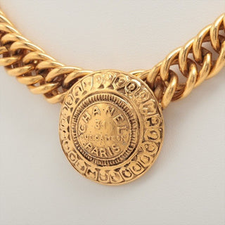 Chanel 31 RUE CAMBON 80s 24K Gold Plated Choker Chocker Necklace Medallion Coin
