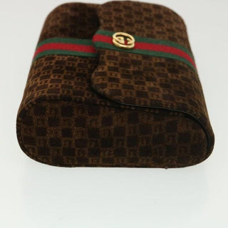 Gucci  Square G Suede Clutch Vintage 70s Web Amazing Condition RARE