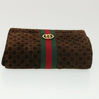 Gucci  Square G Suede Clutch Vintage 70s Web Amazing Condition RARE
