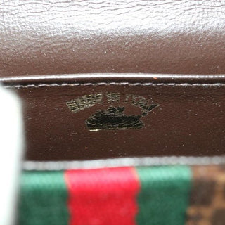 Gucci  Square G Suede Clutch Vintage 70s Web Amazing Condition RARE