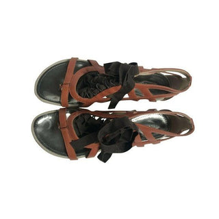 Proenza Schouler Leather Gladiator Sandals Kitten Wedge New With Box