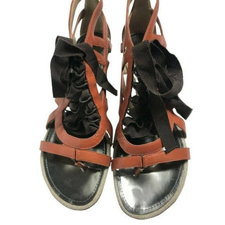 Proenza Schouler Leather Gladiator Sandals Kitten Wedge New With Box